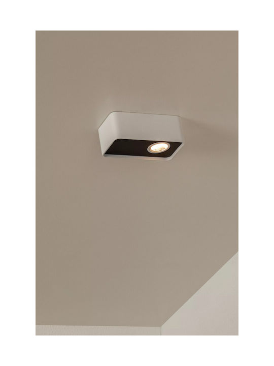 Lucide Lightning Angular Μονό LED Σποτ σε Λευκό Χρώμα
