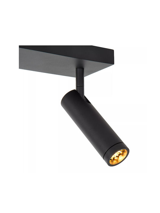 Lucide Lightning Grado Διπλό Σποτ με Ντουί GU10 σε Μαύρο Χρώμα