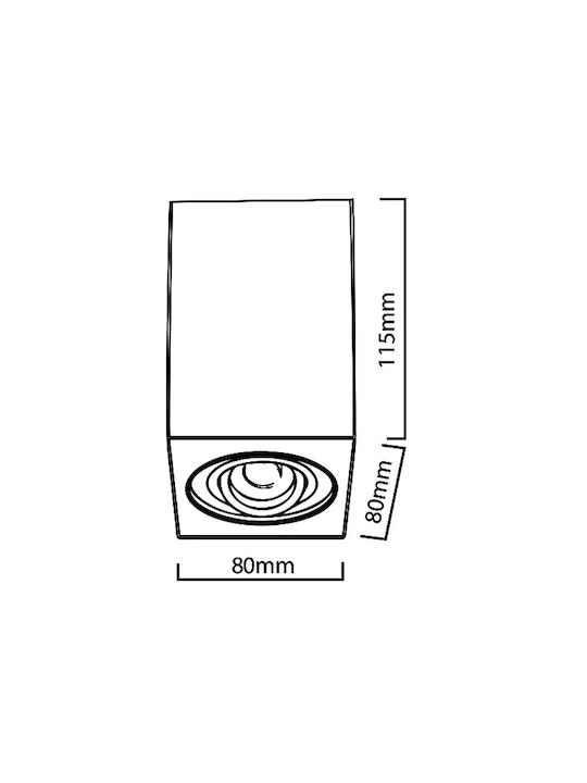 Maclean Energy Single Spot with Socket GU10 in White Color