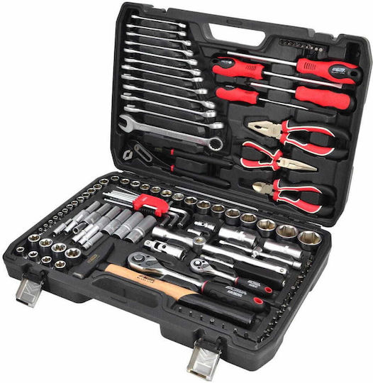 AWTools Set de chei tubulare și clichet 1\2" & 1\4" 122buc
