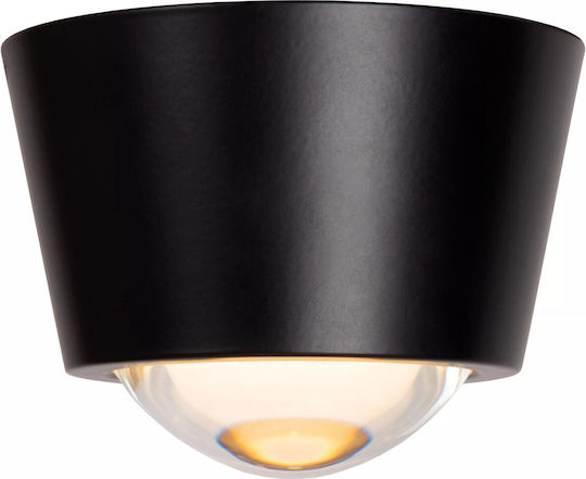 Lucide Lightning Rigon Πλαφονιέρα Οροφής Μαύρη με Ενσωματωμένο LED