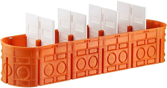 Simet Flush Electrical Box IP20 in Orange Color