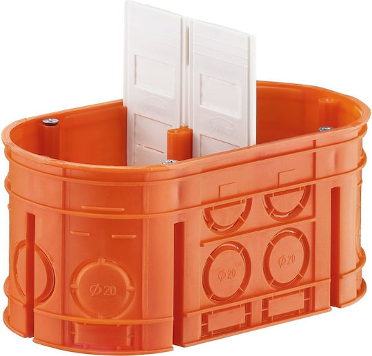 Simet Flush Electrical Box Branching IP20 in Orange Color