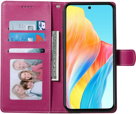Mad Mask Wallet Piele / Piele artificială Fuchsia (Realme 14 Pro+)