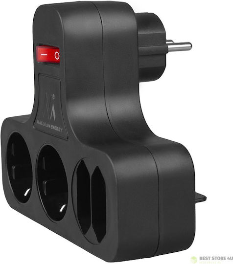 Maclean Energy Power Strip 4 Sockets with Switch without Cable