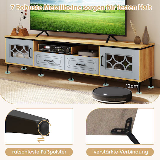 Stand TV Albastru Bambus L180.5xA35xÎ46cm