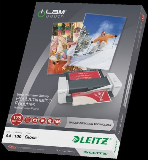Leitz Ζελατίνες Πλαστικοποίησης A4 175 microns 100τμχ