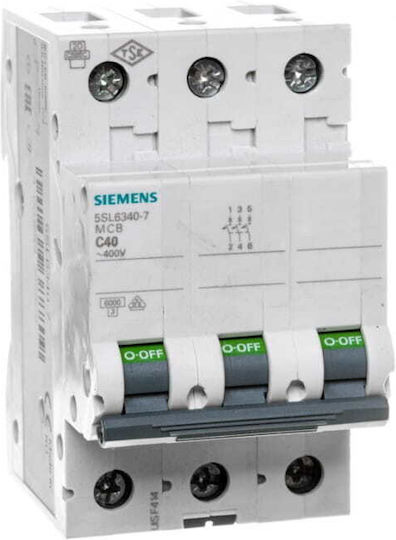 Siemens Siguranță automată 40A Tripolară AC 5SL6340-7