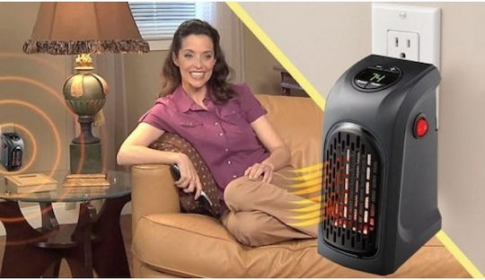 Acasă Fan Heater Room Floor Negru 400W