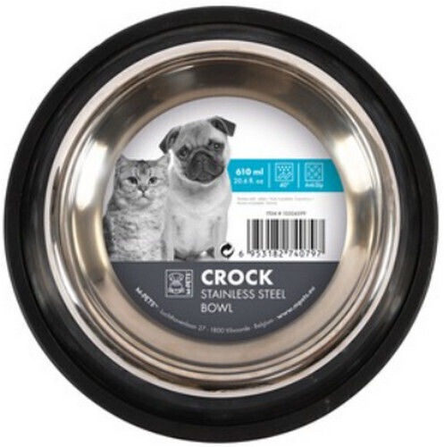 M-Pets Ανοξείδωτο Μπολ Φαγητού για Σκύλο & Γάτα 3.62lt σε Ασημί Χρώμα