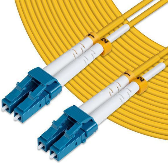 Microconnect Optical Fiber Cable LC/UPC-LC/UPC 1m Yellow