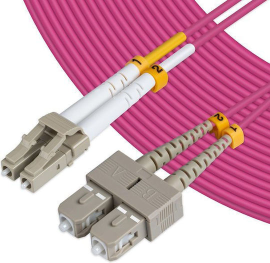 Microconnect Microconnect Optical Fiber Cable LC/UPC-SC/UPC 5m Purple