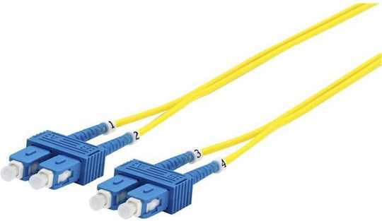 Microconnect Кабел за оптични влакна SC/UPC-SC/UPC 1м Жълт 1бр