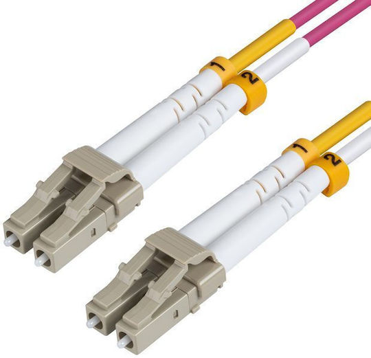 Microconnect Καλώδιο Οπτικής Ίνας LC/UPC-LC/UPC 3m Ροζ