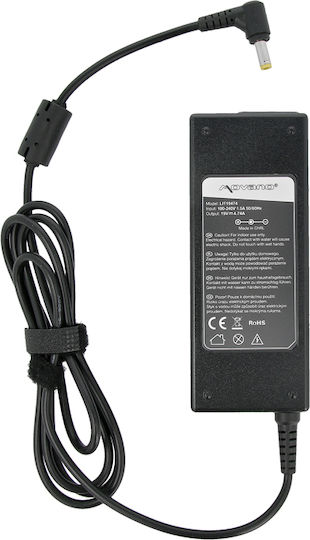 Movano Φορτιστής Laptop 90W 19V 4.74A για Asus / Toshiba / MSI με Αποσπώμενο Καλώδιο Τροφοδοσίας