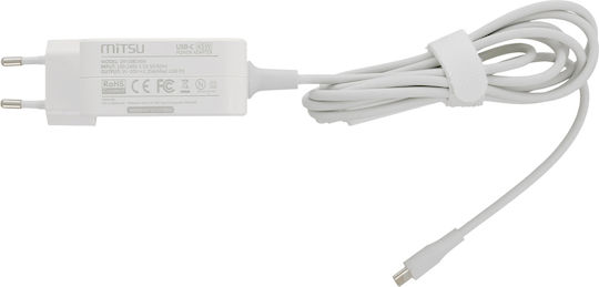Mitsu USB-C Universal Φορτιστής Laptop 45W (ZM/USBC45W)