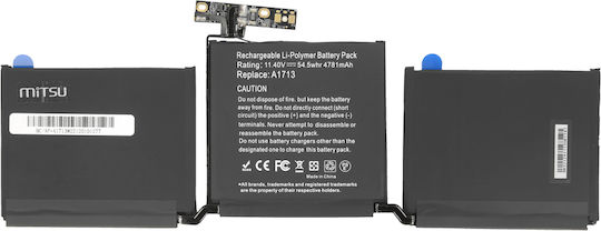Mitsu Compatible Battery for Apple MacBook Pro A1708, A1713 with 4781mAh