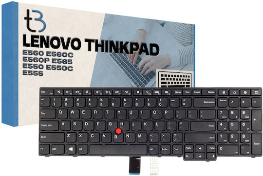 Laptop Keyboard for Lenovo without Frame and English (US) Layout in Black Color E550C