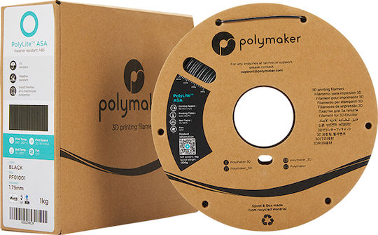 Polymaker ASA 3D Принтер Филамент 1.75мм Черен 1кг