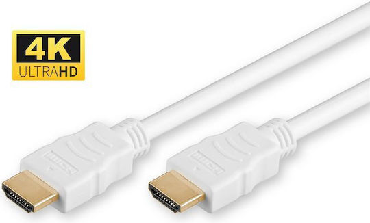 Microconnect HDMI 1.4 High Speed 1080p 120Hz Cable HDMI male - HDMI male 10m Λευκό