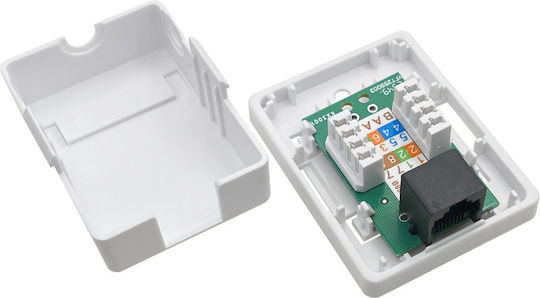 A-LAN Wire Connector Rj45 White Σύνδεσμος Καλωδίων 1τμχ GN001