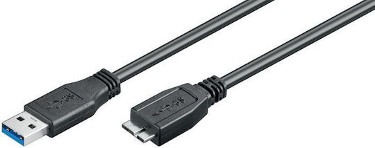 Microconnect Regulär USB 2.0 auf Micro-USB-Kabel Schwarz 2m (USB3.0AB2MICRO) 1Stück