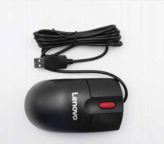 Lenovo Mouse Laser 3Button USB PS2 Ενσύρματο Ποντίκι Μαύρο