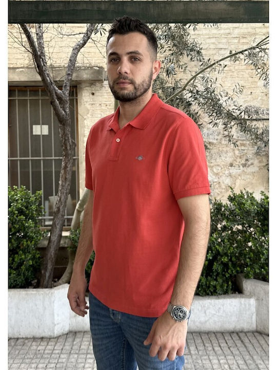 Polo Short Sleeve Blouse Brick Red