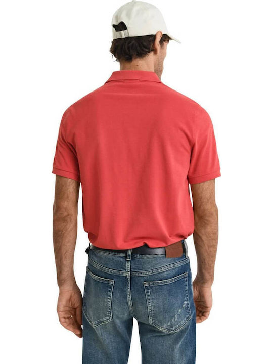 Polo Short Sleeve Blouse Brick Red