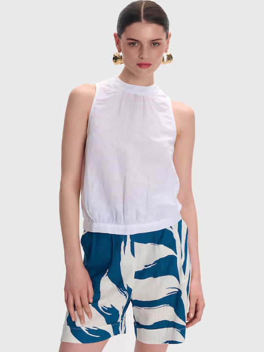 Women's Summer Blouse Cotton White