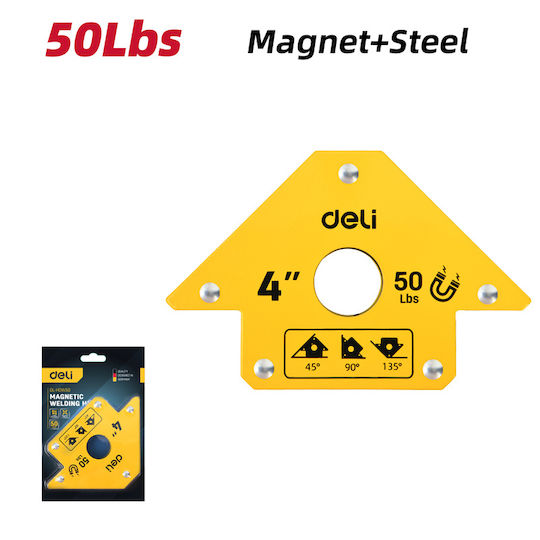 Deli Welding Magnetic Angle 101.6mm with Lifting Capacity 22kg DL-HDW50