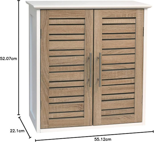 Eurocasa Bathroom Cabinet 55x22x52cm Oak