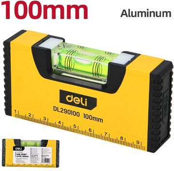 Deli DL290100 Spirit Level Aluminum 10cm