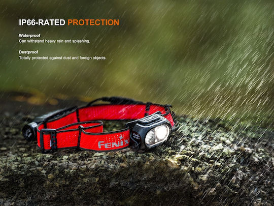 Fenix Rechargeable Headlamp LED IP66 with Maximum Brightness 1300lm Black