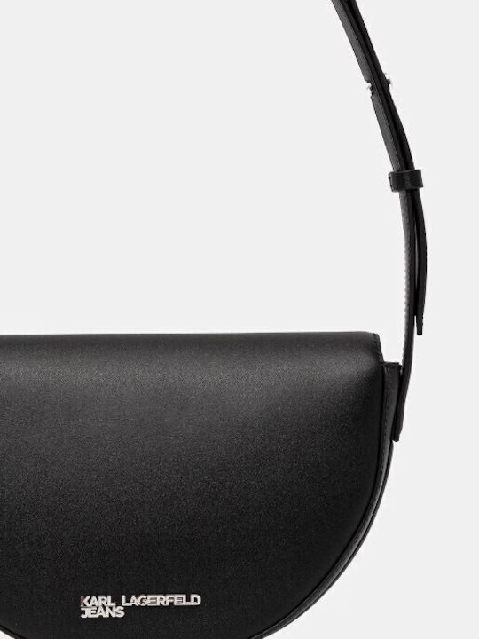 Saddle Leder Damenhandtasche Messenger Schwarz