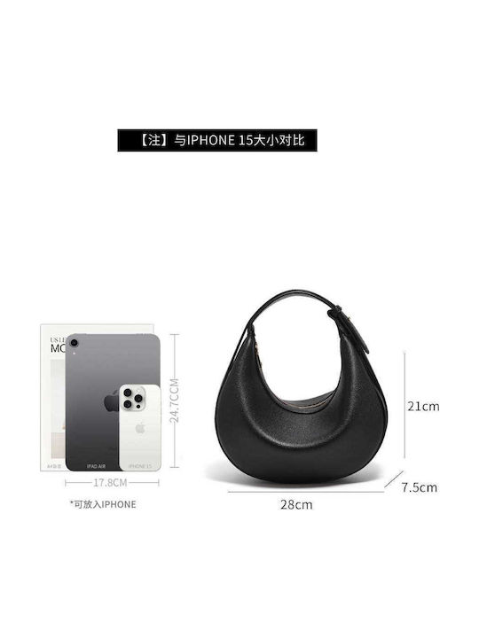 Leather Women's Bag Tote Handbag Black