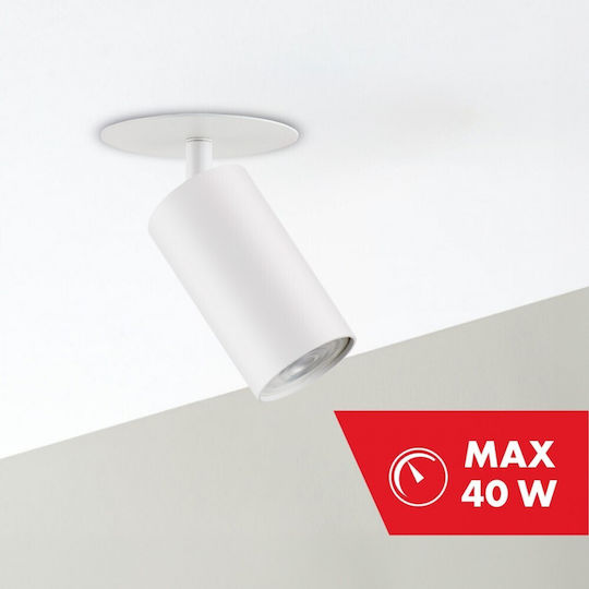 Maclean Energy Spot with Socket GU10 in White Color