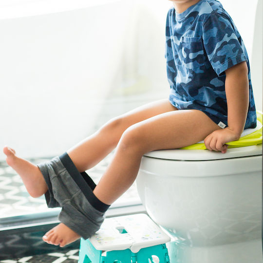 Bbluv Toddler Toilet Seat with Handles and Blue Cushion