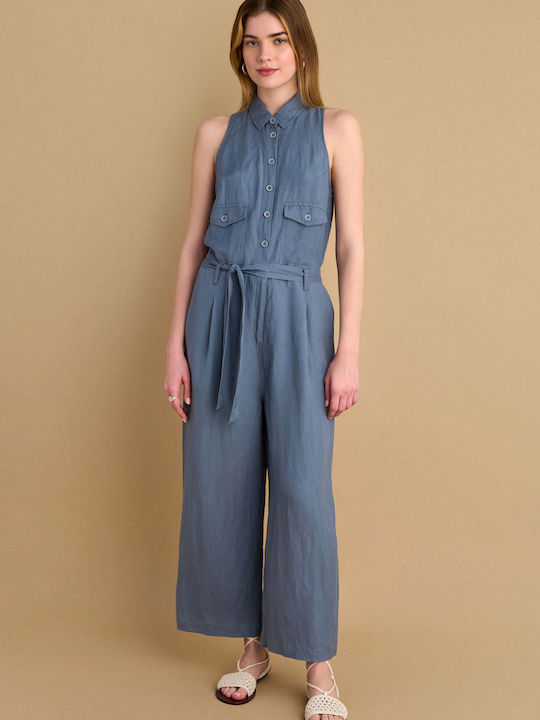 Women's Sleeveless One-piece Suit Blue