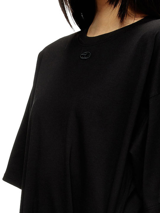 Mini Evening Dress Drape Black