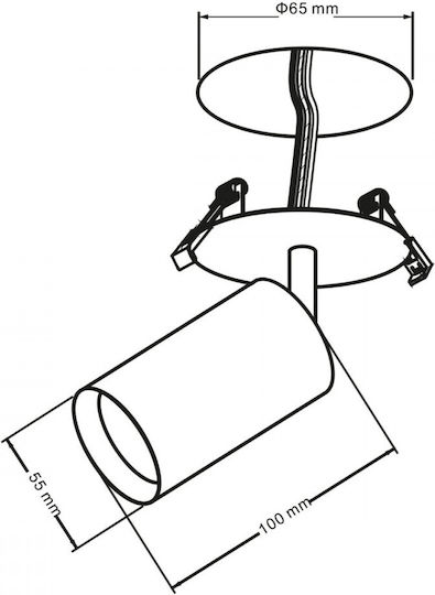 Maclean Energy Spot with Socket GU10 in Black Color