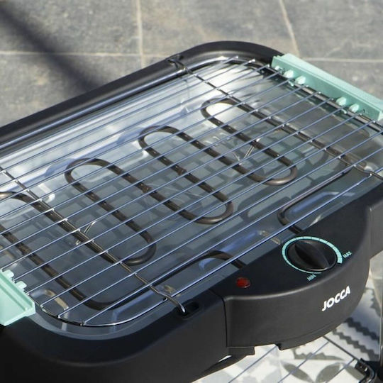 Jocca Επιδαπέδια Ηλεκτρική Ψησταριά Σχάρας 2000W με Ρυθμιζόμενο Θερμοστάτη 24.5x24.5εκ.