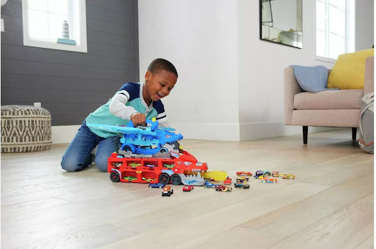 Hot Wheels City - Ultimate Dual Dragon Transporter Truck for Ages 4+
