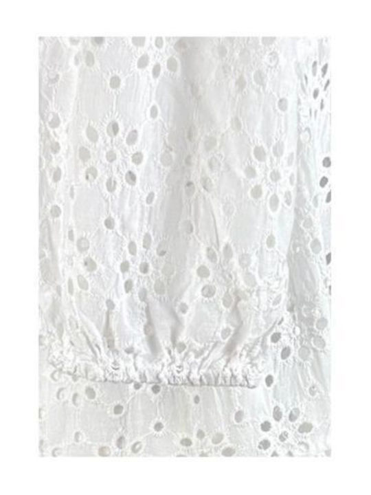 Rochie De Vară Pentru Femei Midi Alb