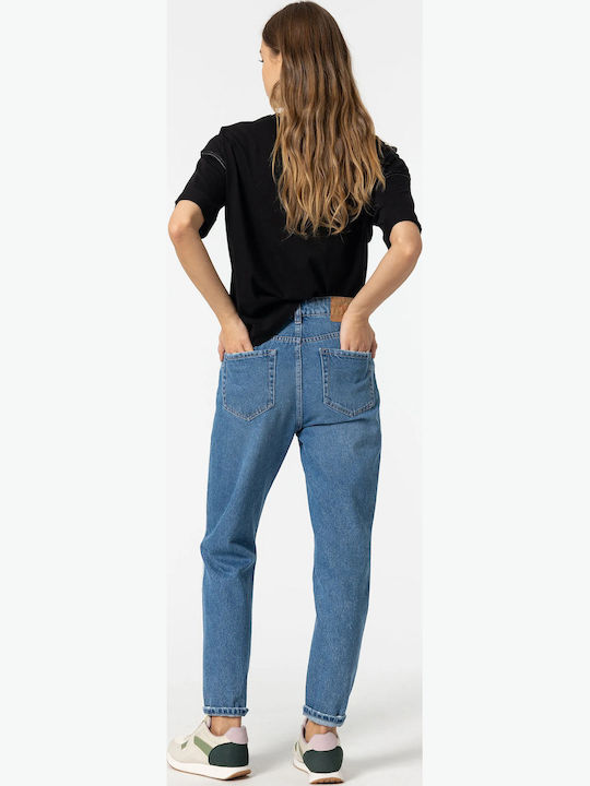 Ψηλόμεσο Γυναικείο Jean Παντελόνι σε Mom Εφαρμογή Blue