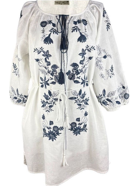 Καλοκαιρινό Midi Φόρεμα White/blue