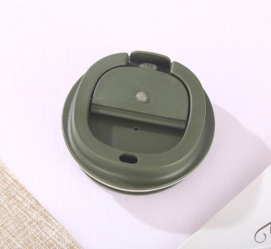 Uncle George Ποτήρι Θερμός Ανοξείδωτο / Αλουμίνιο BPA Free 510ml Επιστόμιο Χακί με Επιστόμιο