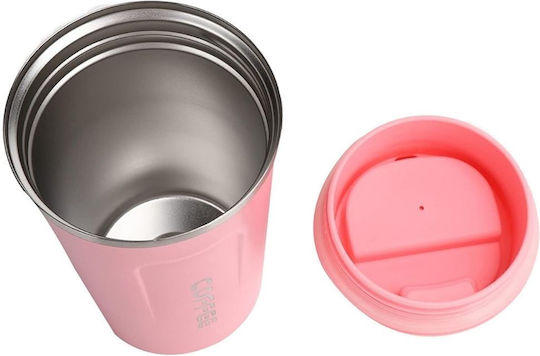 Uncle George Ποτήρι Θερμός Ανοξείδωτο / Αλουμίνιο BPA Free 510ml Επιστόμιο Ροζ με Επιστόμιο