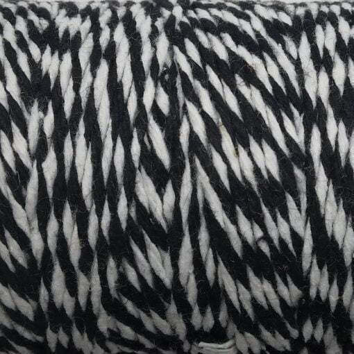 Polyester Schnürsenkel Zweifarbige Schwarz-Weiß 2mm 70m 11-08