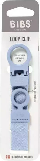 Bibs Pacifier Ribbon Made of Fabric Blue